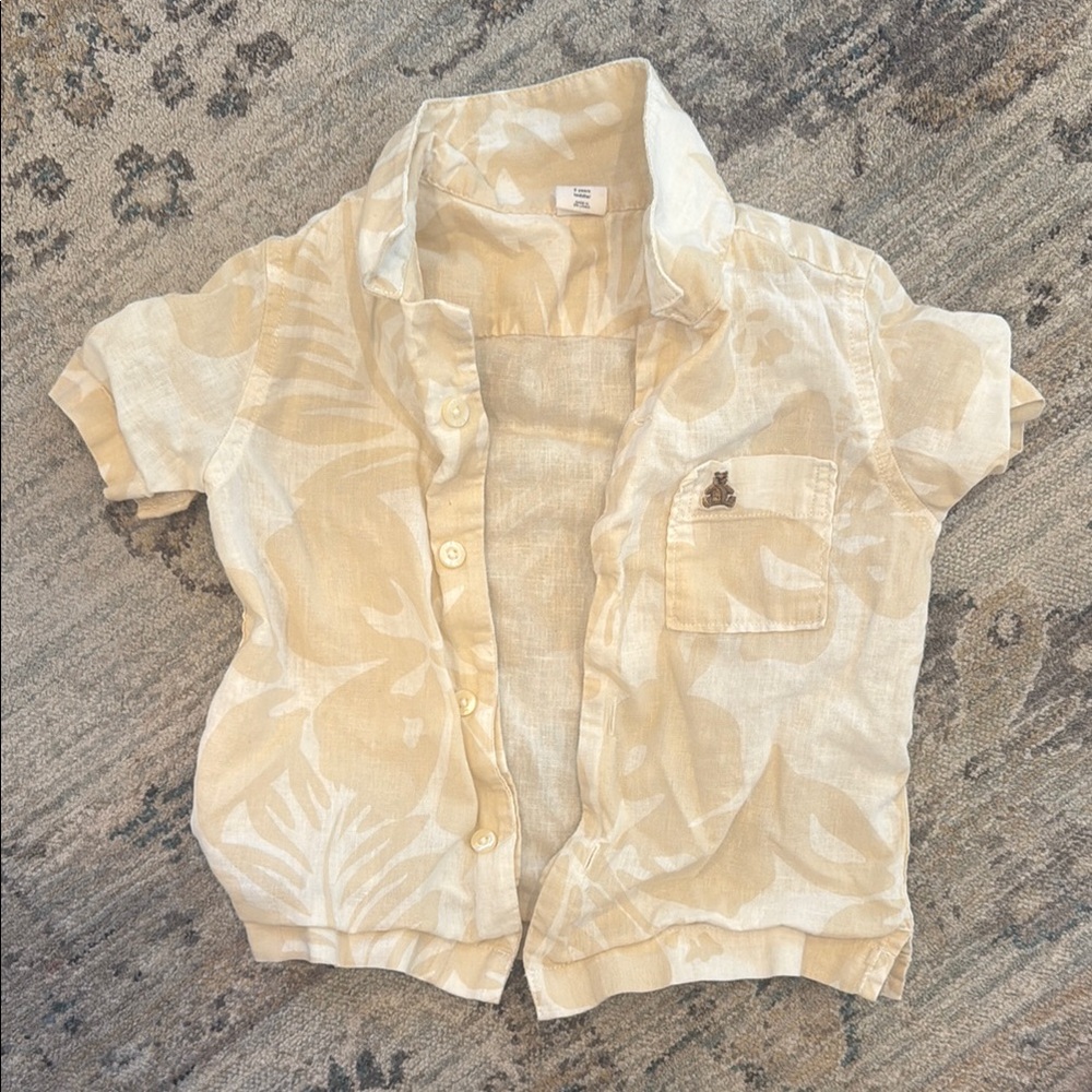 GAP Tan Button Down Shirt Casual Cotton